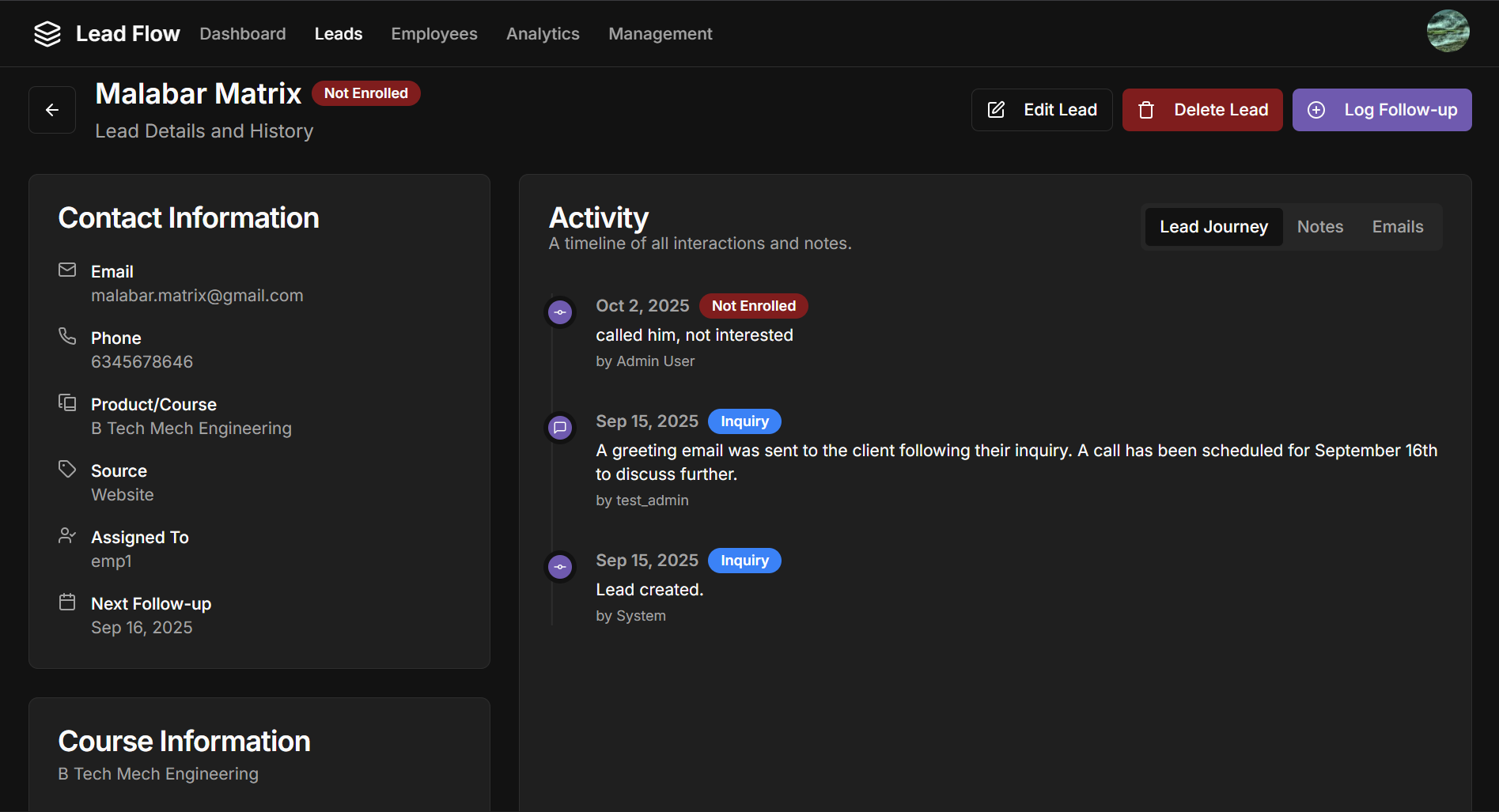 seperare lead page